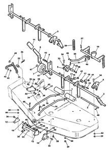 Wheel Support And Hanger Diagram and Parts List for 62542C (K00000001-K99999999)(1991) Lawn Boy Lawn Tractor